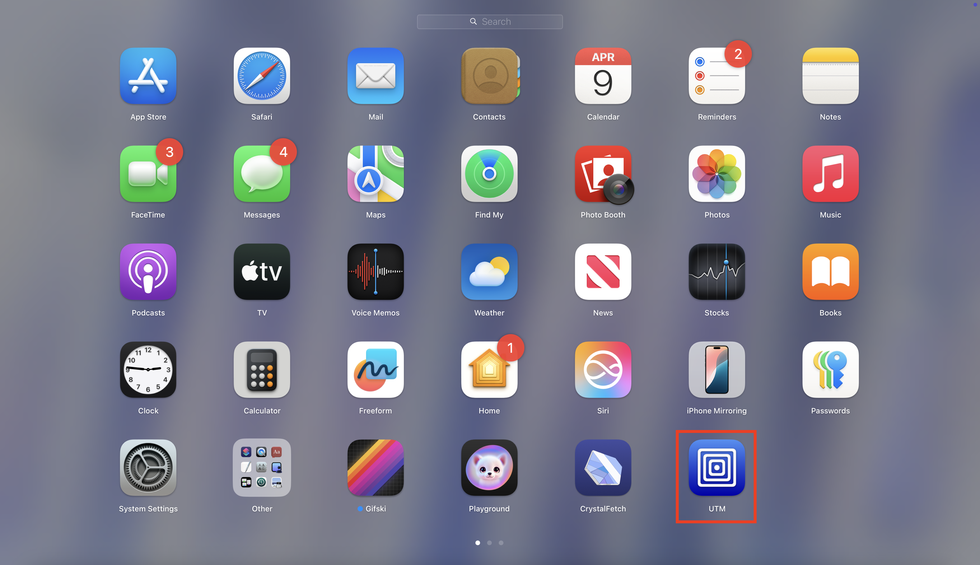 UTM icon in Launchpad