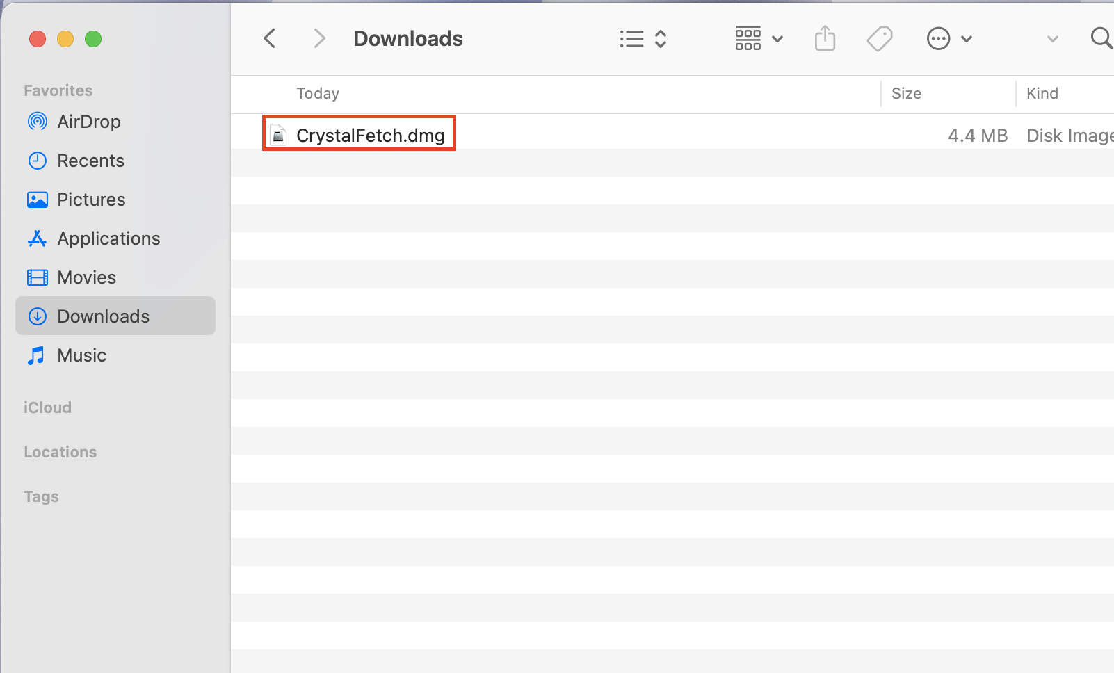 CrystalFetch DMG file